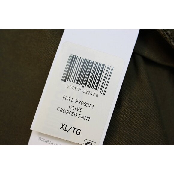 New w/Tags - Eileen Fisher Stretch Crepe Wide Leg Cropped Pants, Olive, XL - Picture 9 of 11